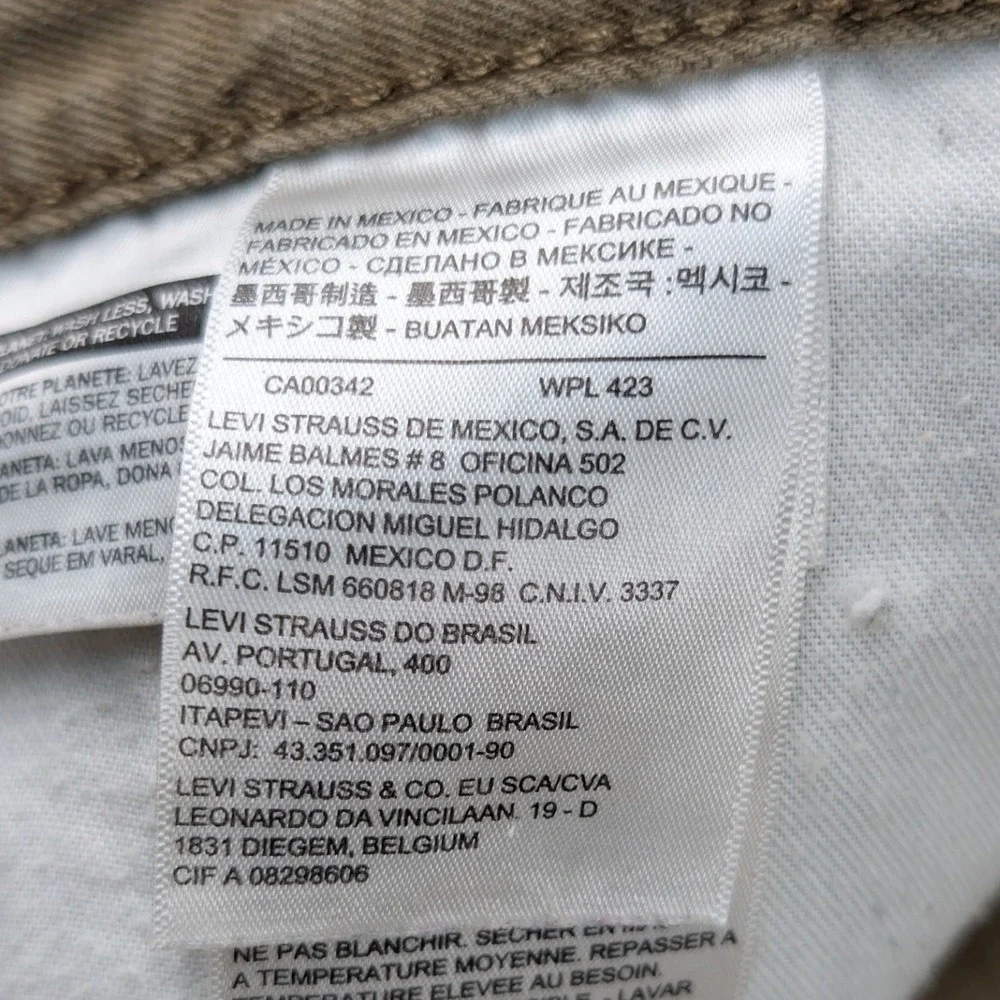 Levi's 505 Jeans Mens 40x32 Brown White Tab Cotton Straight Leg Outdoor Workwear